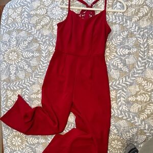 Elegant Red Jumpsuit